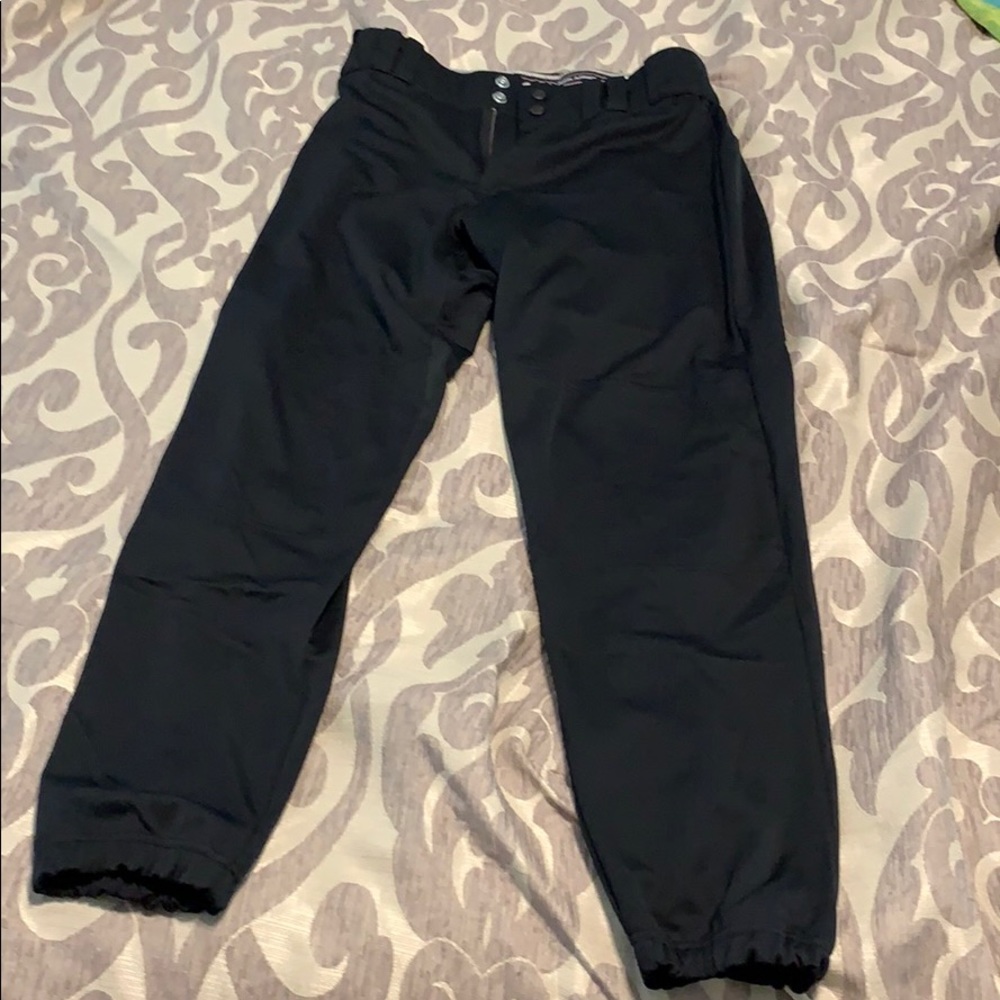 Black under armor baseball pants